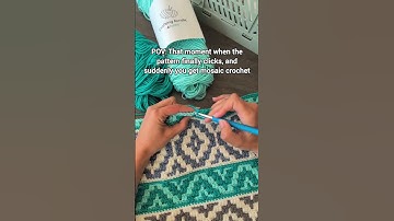 Overlay Mosaic Crochet: the magic of color and pattern 🧶✨ #mosaiccrochet