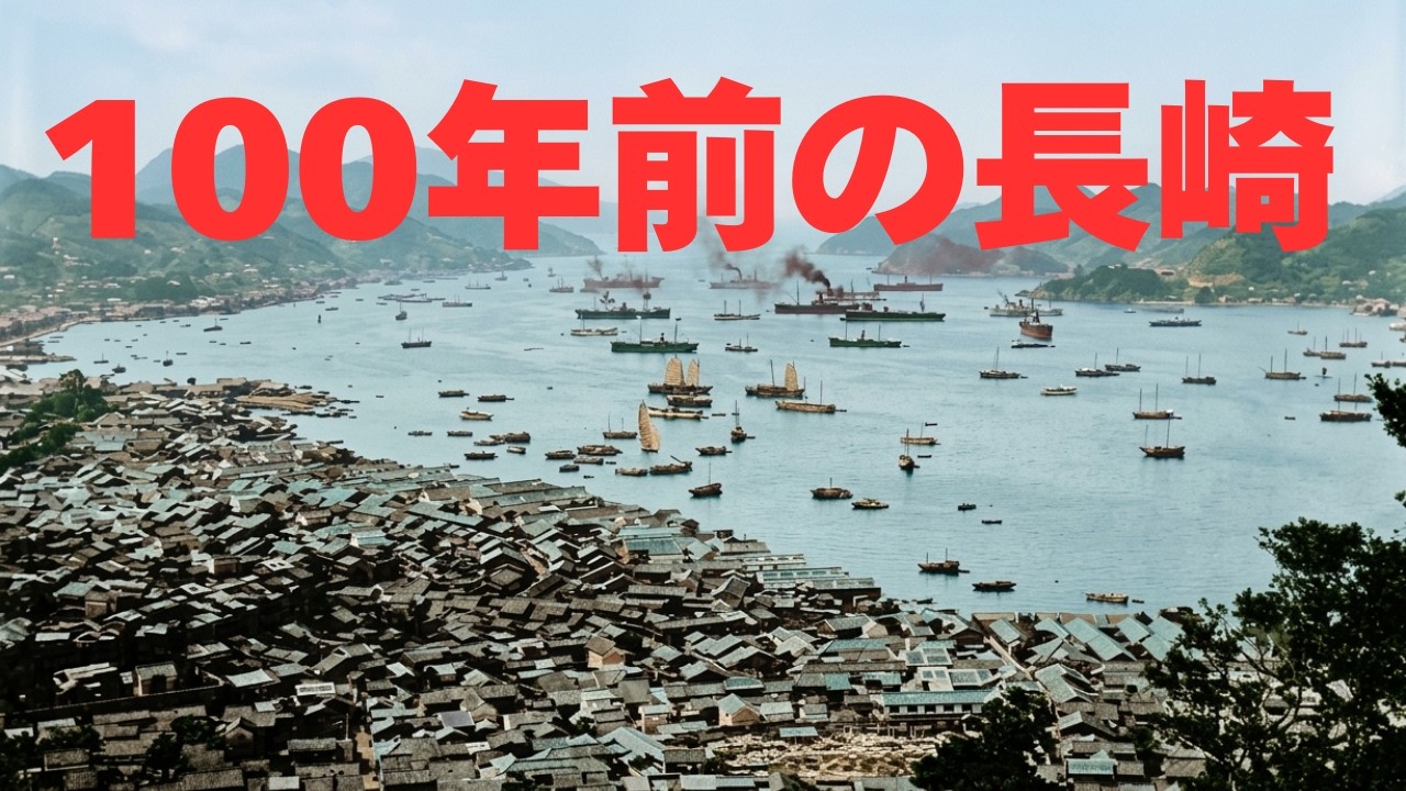 100年前の長崎が蘇る[白黒写真をカラー化] - YouTube