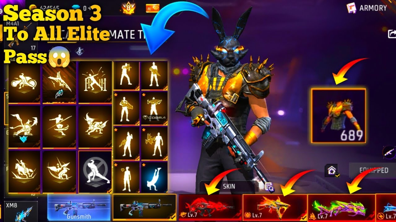 Ff All Bundle 700 Bundle Collection Today Today 🔥 Free Fire Season 3 To All Elite 😱 ...