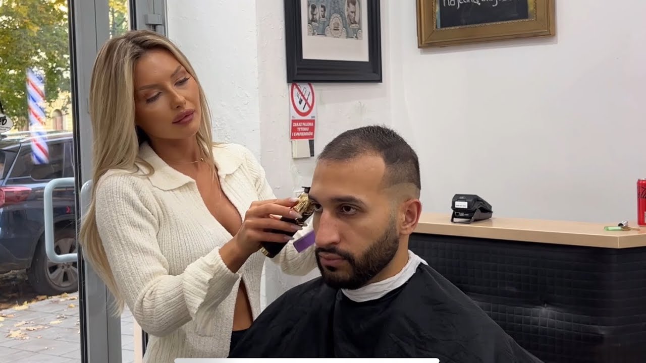 ASMR Haircut ✂️ Real Barber Sounds | Lilia from DoubleCut Twins 💈