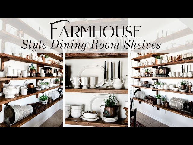 DIY Dining Room Open Shelving - The Wood Grain Cottage