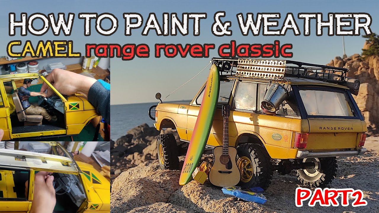 range rover classic CAMEL TROPHY 1:10 도색_웨더링_조립 (how to paint and weather) PART2 티락 섀시