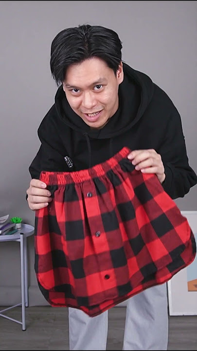 #StylingBareng Rok Palsu Flannel Merah ke Mall