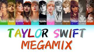 Taylor Swift Megamix｜12 Albums (250  Songs)｜Mashup By Aidsanity｜Color Coded Lyrics