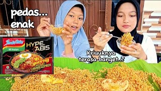 AMPUN!! 4 BUNGKUS INDOMIE TERPEDAS RASA AYAM GEPREK HYPEABIS CHALLENGE