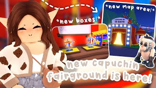 *NEW* CAPUCHIN FAIRGROUND IS HERE In Adopt Me! 🎪 | New BOXES, PETS, AND MORE! 🤩