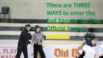 Entering the End Zone in the Two-Official System