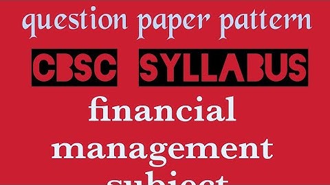 B Com 4th sem RCU financial management  final exam question paper pattern @EEdjoin 