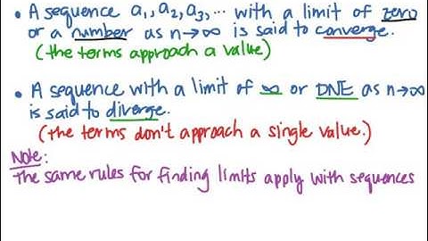 Section 12-4 Limits at Infinity & Limits of Sequences
