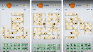 Math Crossword Number puzzle - Expert - Level 226 - Level 227 - Level 228