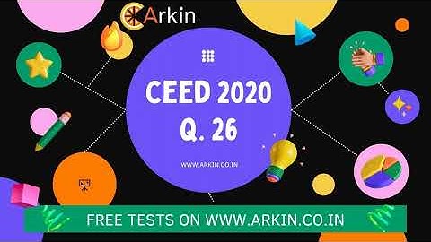 CEED 2020. Question number 26. Creative Questions for UCEED - NID - NIFT - NATA and CEED