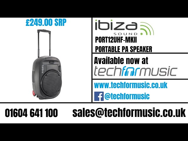 Ibiza Sound 120W Soundbox Sound System PA HiFi Battery Speaker Bluetooth 