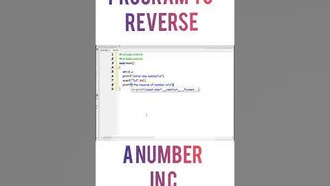 Program to reverse a number in c #short