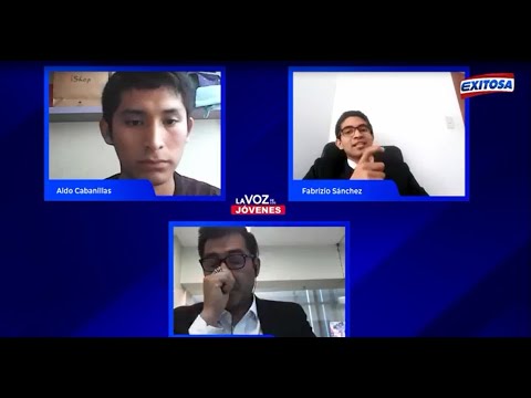 Debate entre Fabrizzio Sanchez, estudiante de la USMP y Aldo Cabanillas, estudiante de la UNMSM.