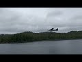 Float plane taking off in alaska during norwegian cruise lines cruise