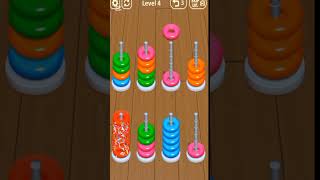 Color Hoop Stack Game Level 4 #hoopstack #trendingvideo #trendingshorts #shorts