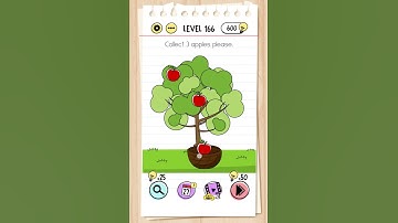 Brain test : level 166 - collect 3 apples please