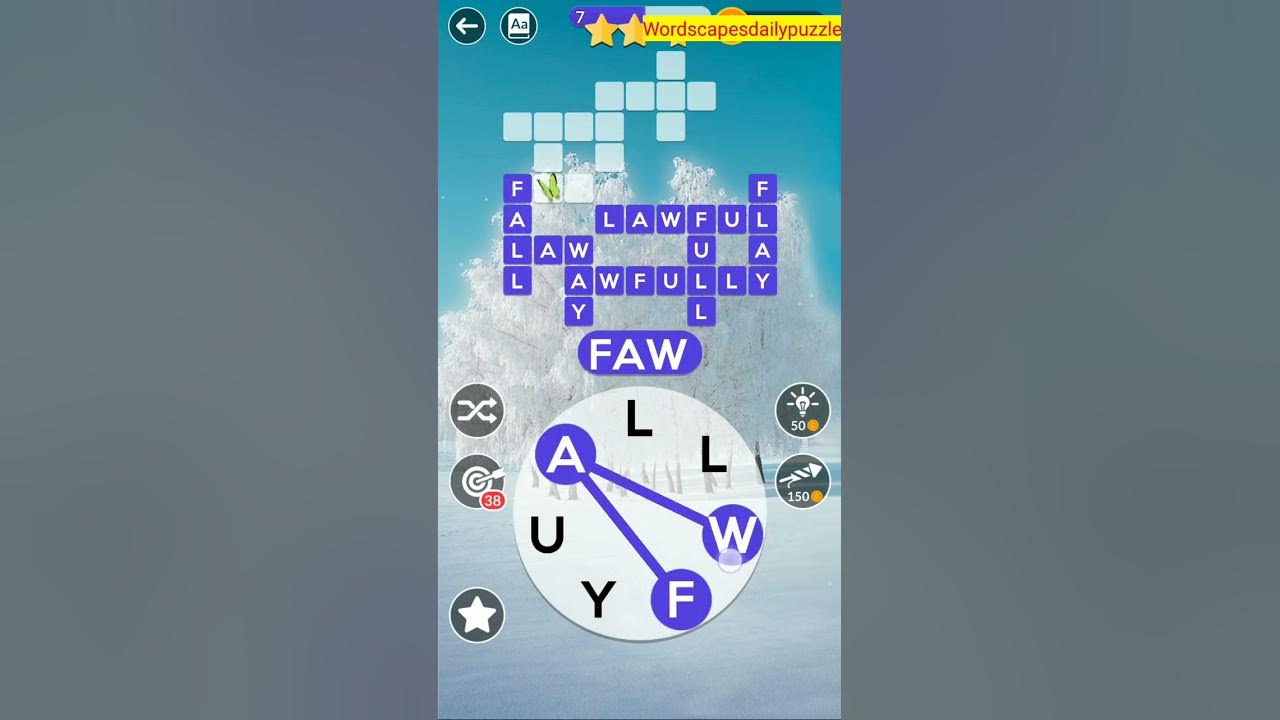 WORDSCAPES Daily Puzzle February 1, 2023 YouTube