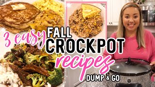 DUMP AND GO CROCKPOT RECIPES | EASY FALL SLOW COOKER MEALS | WHAT'S FOR DINNER | JESSICA O'DONOHUE