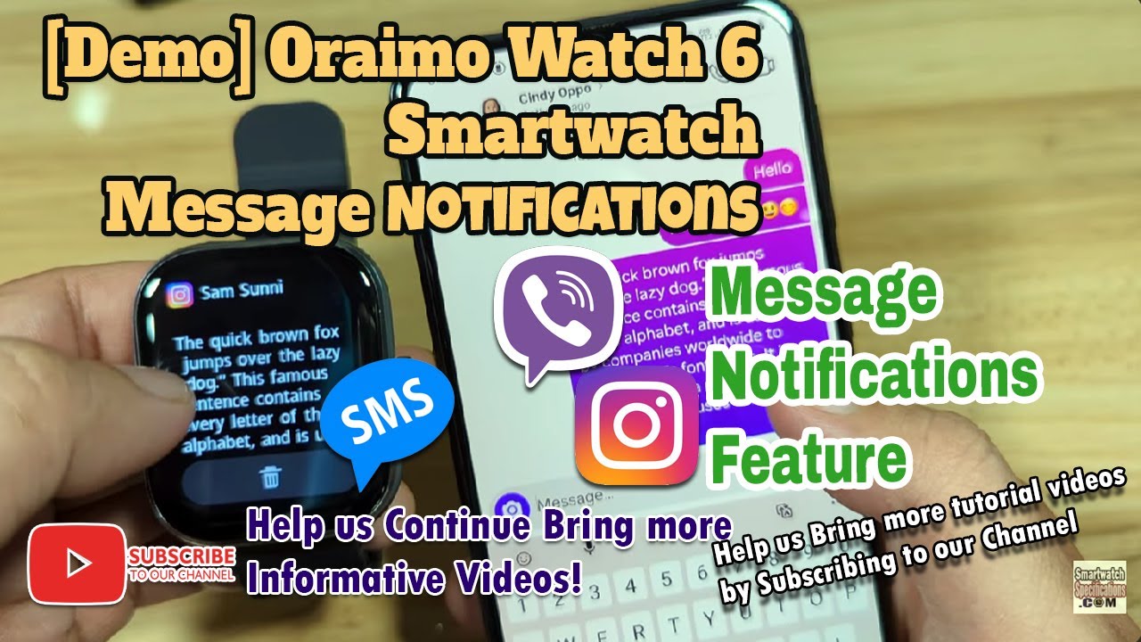 [Demo] Oraimo Watch 6 Smartwatch Message Notifications - Instagram ...
