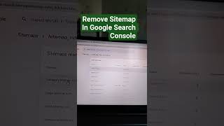 How to Remove Sitemap in Google Search Console | Quick Guide #shorts #ytshorts