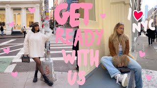 FIRST NIGHT IN NYC | grwu | Sophia and Cinzia