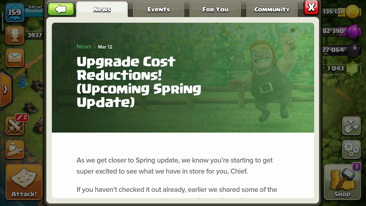 COC Spring 2020 Update Mega Discounts 🔥🔥🔥 YouTube