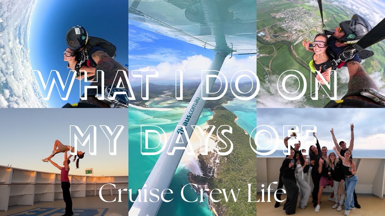 I Can’t Believe This Is My Life | Cruise Ship Crew Days Off 【クルーズ船クルーの休日Vlog ｜スカイダイビングとウィットサンデー絶景】