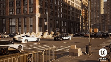 Intersection Drift | Cinematic Car Sequence in Unreal Engine 5