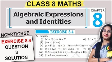Class 8 Maths Exercise 8.4 Question 3 Solution | 8th Class Maths NCERT Chapter 8 Algebraic Express