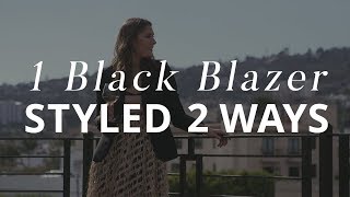 How To Wear A Black Blazer From Work To Evening | The Zoe Report By Rachel Zoe