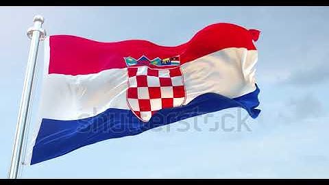 Croatia Flag Waving loop 4K