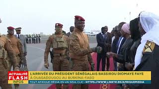 Larrivée Du Président Sénégalais Bassirou Diomaye Faye À Ouagadougou Au Burkina Faso