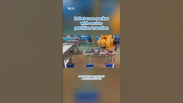 Robot Case Packer Line: Secure Glass Bottle Packaging with Partition Insertion