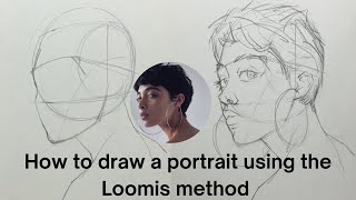 How to draw a head turning in 3/4 pose using the loomis method | Easy follow along tutorial