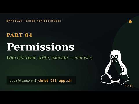 Linux for Beginners #4 — Permissions | rwx, chmod, chown — Finally Explained