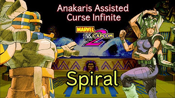 Marvel vs Capcom 2 (MVC2): Anakaris Assisted Curse Infinite (Loop) w/ Spiral - Curse#48