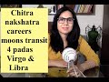 Chitra nakshatra Careers, 4 padas and Moon's transit. Virgo & Libra 2/2