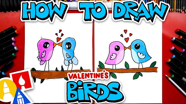 How To Draw Cute Cartoon Valentine's Birds