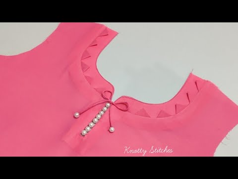 Easy and Stylish Neck Design for plain kurti cutting and stitching ...