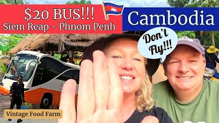 CAMBODIA!!! 🇰🇭 BEST BUS TRIP EVER!!! 🚌 + $30 Room Tour!!! 😁