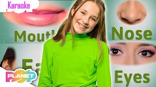 Planet Pop | Learn Parts of the Face! Mouth, Eyes, Nose | English Karaoke for Kids #learnenglish