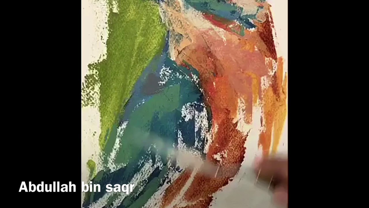 How to paint a bird with a drawing knife