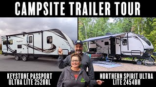 Campsite Trailer Tour - 2017 Passport Ultra Lite 2520RL & 2021 Northern Spirit Ultra Lite 2454BH by Camping with the Coles 3,744 views 4 months ago 29 minutes