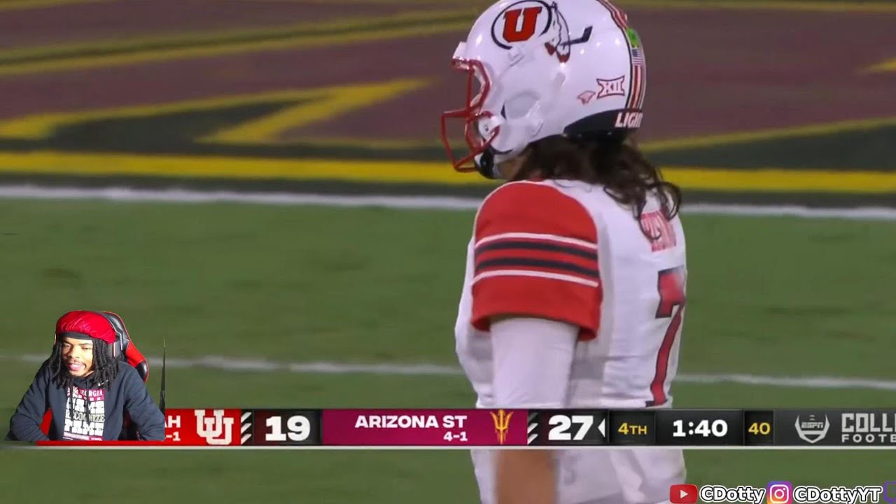Cam Rising DRAFT STOCK Isnt RISING!! Utah vs Arizona State Full ...