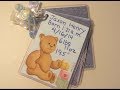 Mini Baby Shower Album Scrapbook Keepsake Craft I Painted