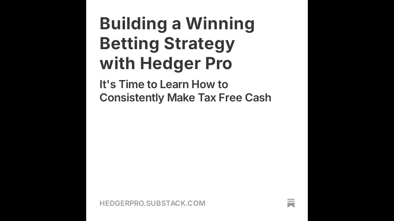 Watch Me Make an Annual +114 Point Betting System with Single Digit Drawdown