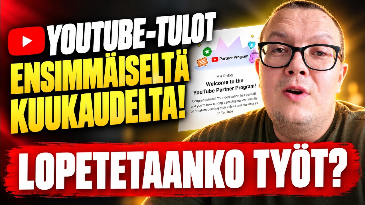 Ensimmäisen kuukauden YouTube-tulot – lopetetaanko työt?
