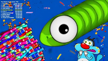 OGGY Play Saamp Wala game / Worms zone Biggest Gameplay snake io / WormsZone.io