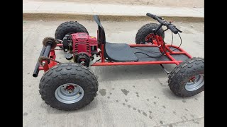 go kart 25cc made from sprayer .powerfull 4 stroke engine